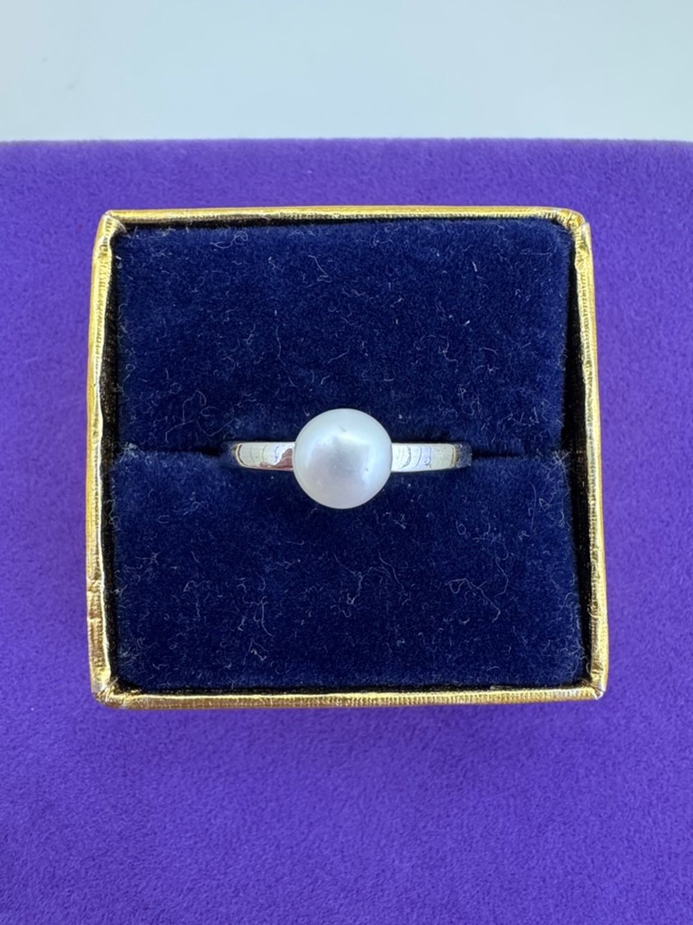 💛 Classic Silver Genuine White Pearl Solitaire Ring | Mermaidcore Luxe